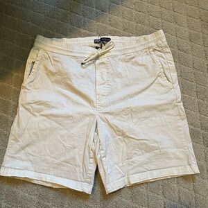 Cream Drawstring Shorts
